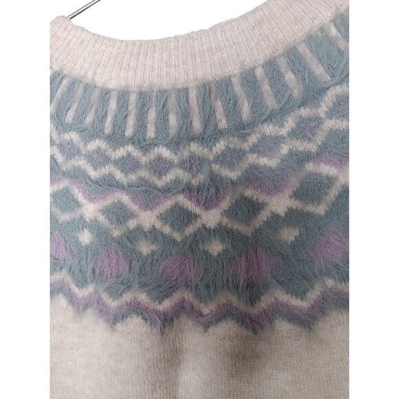 Fate Soft Sweater Fair Isle Size S Long Sleeve Crew Neck - Picture 14 of 14